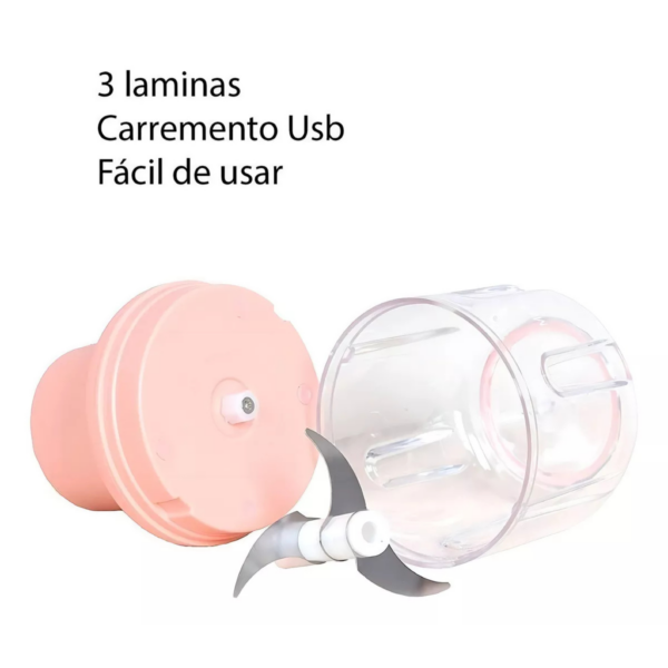 Mini Processador De Alimentos Elétrico 250ml Triturador Recarregável Sem Fio Utensilio de cozinha - Image 6