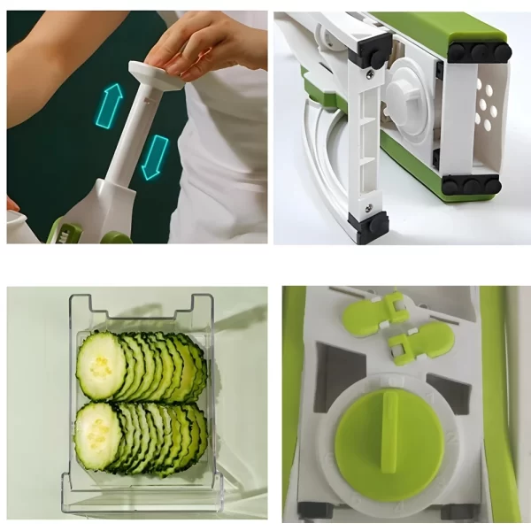 Cortador De Legumes Multifuncional 5 Funções - Fatiador De Alimentos Profissional Mandoline - Image 4