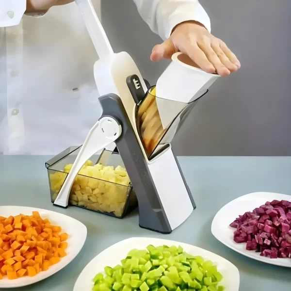 Cortador De Legumes Multifuncional 5 Funções - Fatiador De Alimentos Profissional Mandoline - Image 6