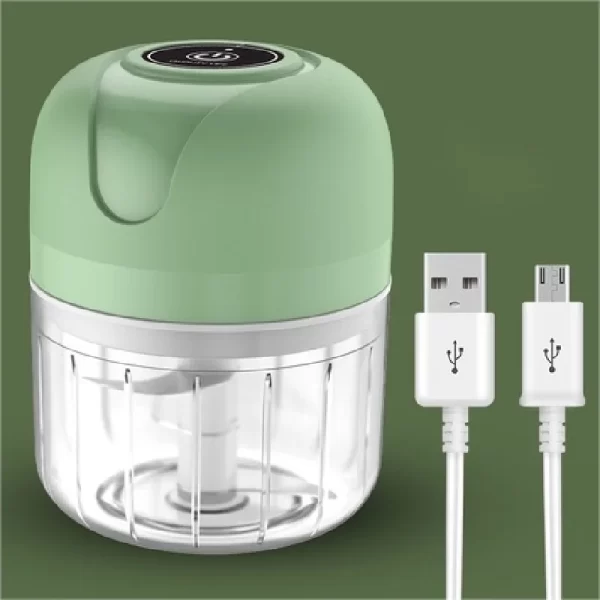 Mini Processador de Alimentos Elétrico Portátil 250ML USB Multicolorido Com 3 Lâminas De Aço Inox Bivolt - Image 4
