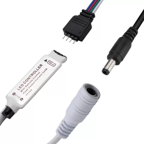 Fita LED RGB 5050 Rolo 5m Ip65 - Resistente à Água com Controle Remoto e Fonte Bivolt 12V – Iluminação Multicolorida - Image 4