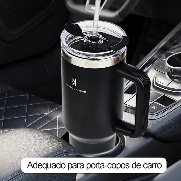 Romantic Crown Copo Térmico Isolado de aço inoxidável 304, copo com canudo, Garrafa térmica, Caneca 40OZ - Image 5