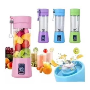 Mini Liquidificador Portátil com 6 lâminas de aço inoxidável - Recarregável USB - 380ML