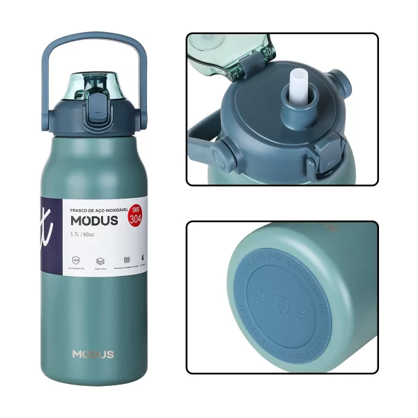 Garrafa térmica de água portátil de grande capacidade, caneca térmica, garrafa de água, copo térmico, aço inoxidável - Image 10