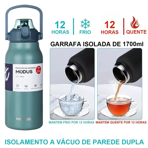Garrafa térmica de água portátil de grande capacidade, caneca térmica, garrafa de água, copo térmico, aço inoxidável - Image 9