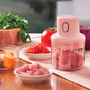 Mini Processador De Alimentos Elétrico 250ml Triturador Recarregável Sem Fio Utensilio de cozinha